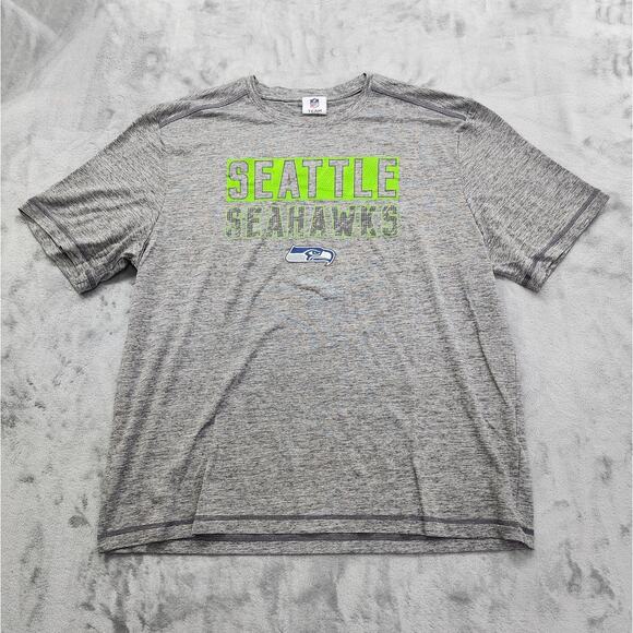 NFL Team Apparel Seattle Seahawks Football Graphic Tee Size XL Gray Crew Neck - Picture 1 of 10